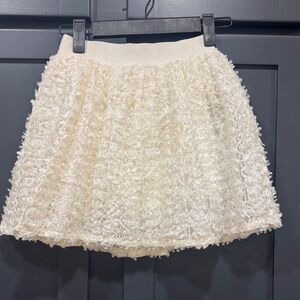 Elegant Cream Textured Skirt